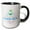 Black/White, variant on 3drose, Punta Uva Beach Costa Rica Caribbean Paradise Text and Images, 11oz Two-tone Red Mug