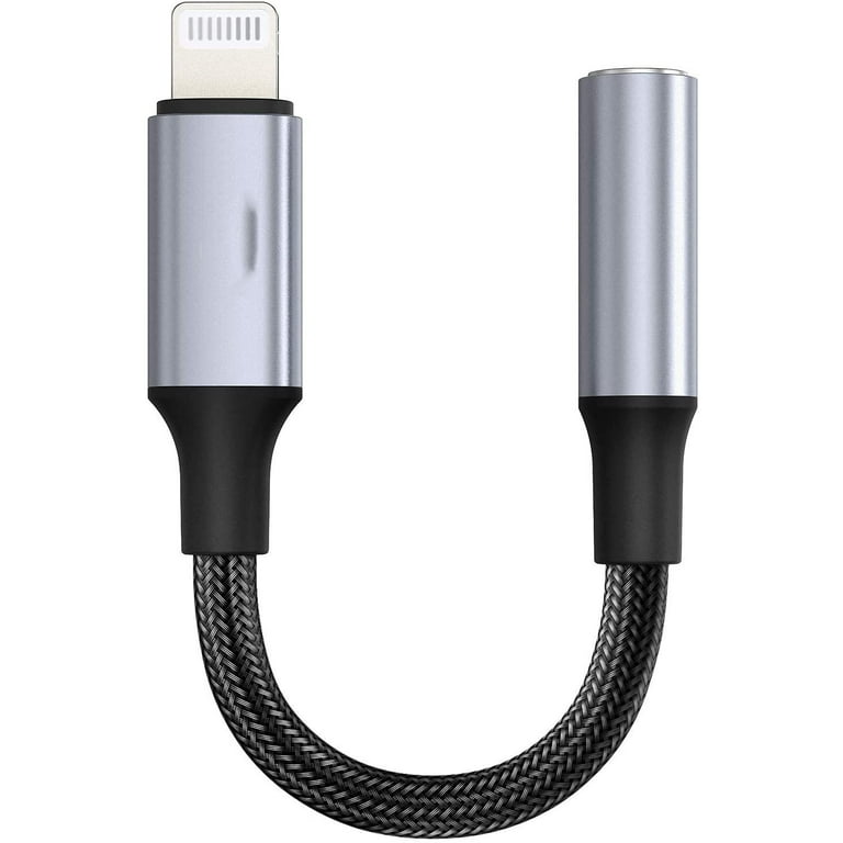 Lightning To 3.5mm Adapter IPhone Headset Adapter Gray Walmart