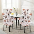 thumbnail image 2 of Dining Room Chair Covers Set of 6, Stretch Printed Parsons Chair Slipcovers Spandex Removable Washable Kitchen Chair Protector Cover for Dining Room, Hotel, Ceremony (Tulip Pattern), 2 of 6