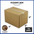 thumbnail image 2 of EcoSwift Brand Premium 7x5x5 Cardboard Boxes Mailing Packing Shipping Box Corrugated Carton 23 ECT, 7"x5"x5", Brown, 10-Pack, 2 of 6