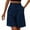 Z-Navy587, variant on JIAYUE Women's Shorts Pleated Button Pockets Elastic High Waist Loose Casual Wide Leg Knee-Length Solid Color Fashionable Female Bottoms