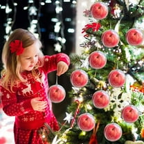 Christmas Ornaments, 6pcs Green Apple Shaped Christmas Balls Fruit Style Tree Hanging Decorations Holiday Home Party Ornament for Festive Scene Decor 2025 Trend Collection