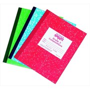 Angle View: School Smart 085297 Flexible Skip-A-Line Ruled Composition Book - 24 Leaves, Grade 3, 9.75 x 7.75 In. - Red