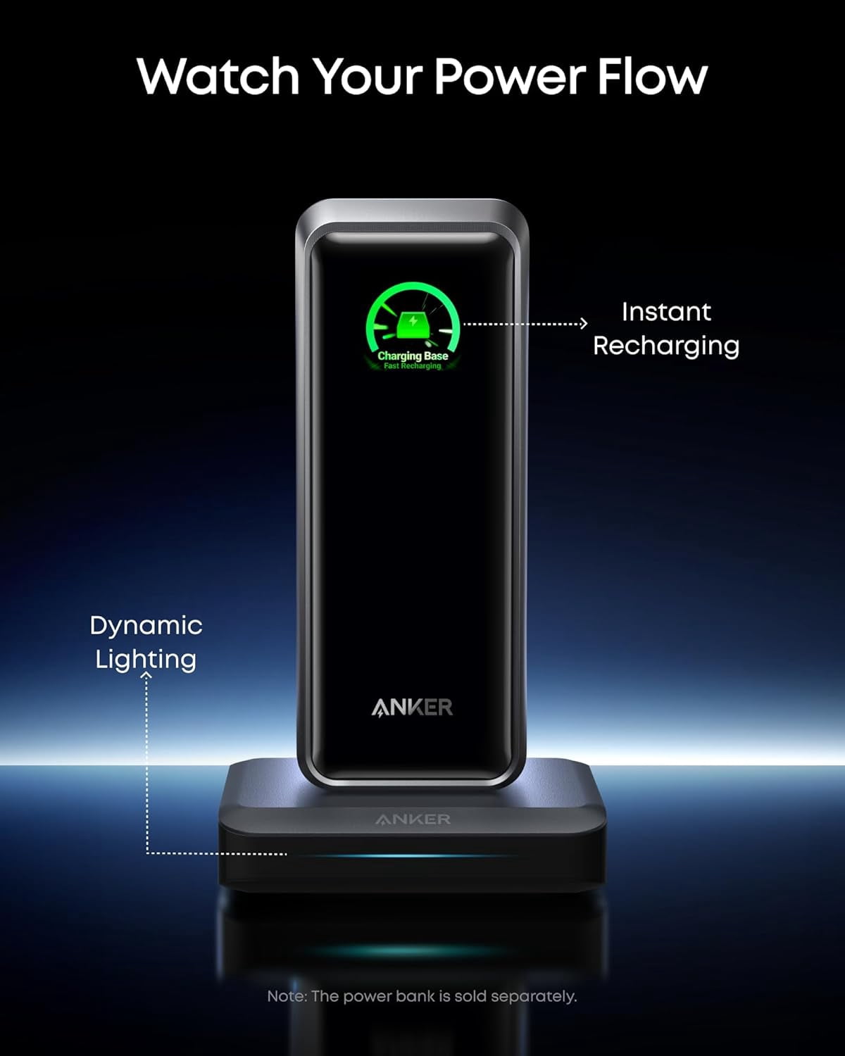 Anker Charging Base, 150W Max Charging for 4 Devices, Works with Prime Power Banks with Pogo Pin, compatible for MacBook Pro/Air, Dell, iPhone 17/16 Series, and More (Power Bank Not Included)
