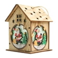 thumbnail image 1 of Casa colgante LED de madera con Papá Noel brillar Electrónica, 1 of 1