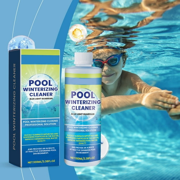 2Pcs Pool Closing Kit For Above Ground Pool 3 In One Pool Winterizing Kit Winter Pool Closing Kit Up To 15 000 Bal Pool Winterizer Kit Pool (100Ml*2),Cleaner*2 Bottles + Packaging Box*2 Clearance