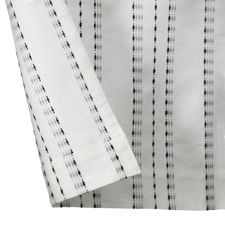 Better Homes & Gardens Luna Pick Stitch Stripe Kitchen Curtain Set photo 3