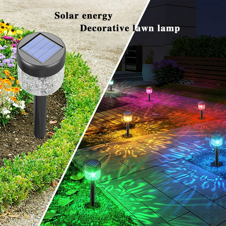 Dezsed Super Bright Solar Lights Outdoor Impervious Lights (2pc), Dusk to First Light Up to 12 Hours Solar Powered Outdoor Walkway Garden Lights Auto