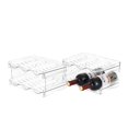 thumbnail image 5 of Paquete de 4 soportes apilables para botellas de vino y agua, soporte independiente para botellas de vino y nevera, soporte de plástico para botellas de agua, capacidad para 12 botellas, 5 of 5
