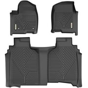 Ledkingdomus Floor Mats set 3D Floor Mats for 2019-2023 Chevy Silverado/GMC Sierra 1500 Crew Cab All Weather