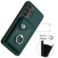 thumbnail image 5 of Designed for Samsung Galaxy A53 5G Case Wallet Credit Card Holder with Rotation Finger Ring Kickstand, Hidden Pocket Anti-Scratch PU Leather Shockproof Protective Cover for Galaxy A53 5G, Green, 5 of 7