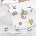 thumbnail image 3 of Coolnut Cartoon Mermaid Patterned Hand Towels 2 PCS, Cotton Bath Towel for Drying Face Hands Body Decorative Water Absorbent Lightweight Towels for Bathroom Ktichen Travel Gym, 16"x28", 3 of 6