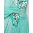 thumbnail image 7 of iEFiEL Big Girls Floral Sequins Dance Dress Praise Lyrical Liturgical Leotard Maxi Dress, 7 of 7