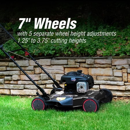 HYPER TOUGH 20″ 125CC GAS POWERED WALK-BEHIND PUSH LAWN MOWER WITH BRIGGS & STRATTON ENGINE, BLACK