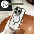 thumbnail image 1 of New Lens Metal Bracket Phone Case For iPhone 15 14 13 12 11 Pro Max Plus Magsafe Magnetic Clear Independent Lens Protect Cover, 1 of 6
