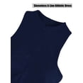 thumbnail image 6 of Deago Tennis Dress for Women Sleeveless Golf Dresses with Built-in Bra Shorts and Pockets Slim Fit Zip Up High Neck Golf Outfits (Navy, S), 6 of 8