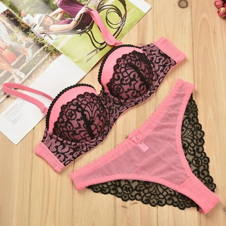 

TANGNADE Women s Sexy Lace Bra Female Underwire Lingerie Bras Underwear Set