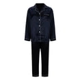 thumbnail image 7 of Pajamas for Women Set Button down Satin Silk Sleepwear Sets Long Sleeve V Neck Loungewear Long Pants Nightwear, 7 of 7