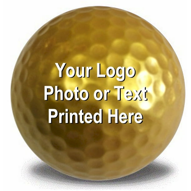 Personalized Photo Golf Balls, Gold, 12 Pack