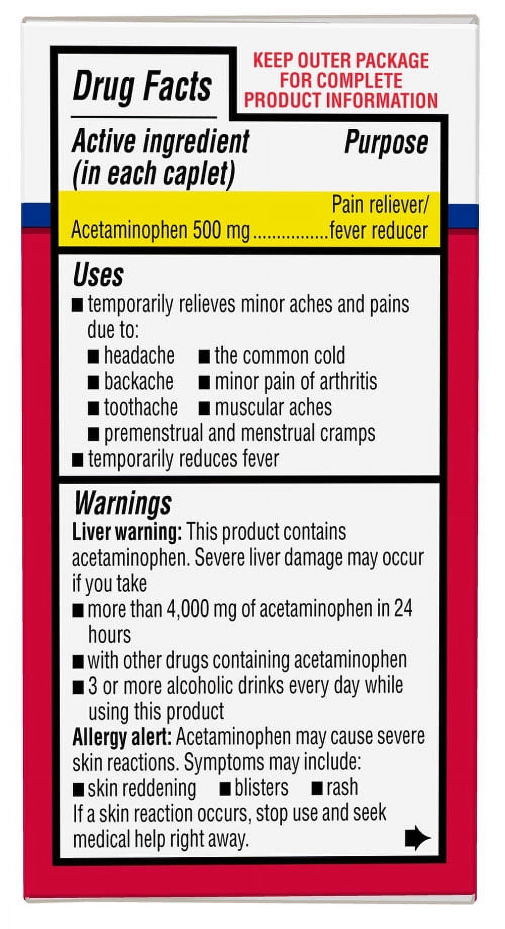 Equate Extra Strength Acetaminophen, 40 Ct