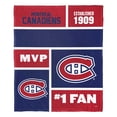 thumbnail image 2 of Montreal Canadiens NHL Colorblock Personalized Silk Touch Throw Blanket, 50" X 60", 2 of 5