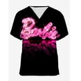 thumbnail image 4 of Camiseta de uniforme de enfermera de hospital para mujer, top de verano para mujer, top de princesa Barbie con cuello en V, top de moda con bolsillo de dibujos animados, 4 of 4