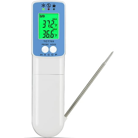 

Food Cooking Meat Thermometer Digital Infrared Laser Instant Read with Probe for Kitchen Outside Grill BBQ Smoker Food Inspector Model TCT703