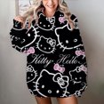 thumbnail image 1 of Sudadera con capucha y estampado de HELLO KITTY para mujer, suéter informal holgado de manga larga en blanco y rosa, sudadera fina y elegante de talla grande para mujer, 1 of 1