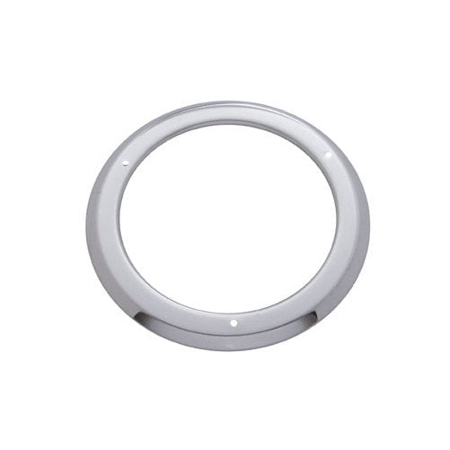 (2) Round Stainless Steel Bezels / Fits 4" LED Brake Stop Turn Tail Lights