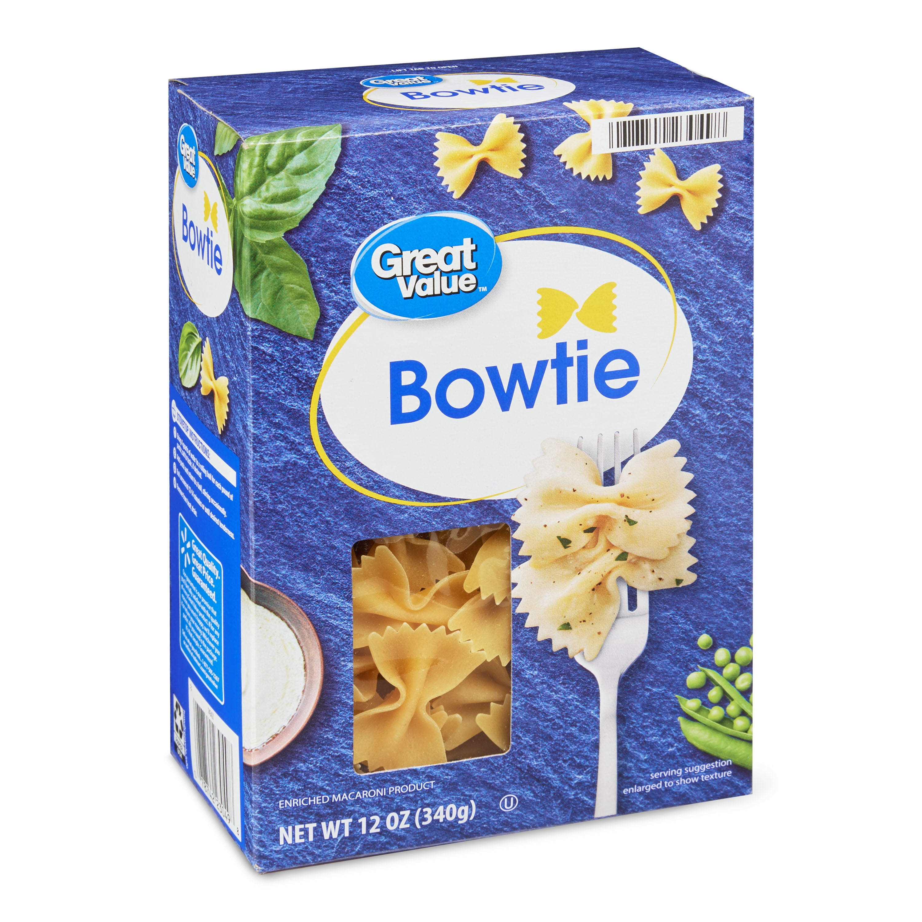 Great Value Bowties Pasta, 12 oz