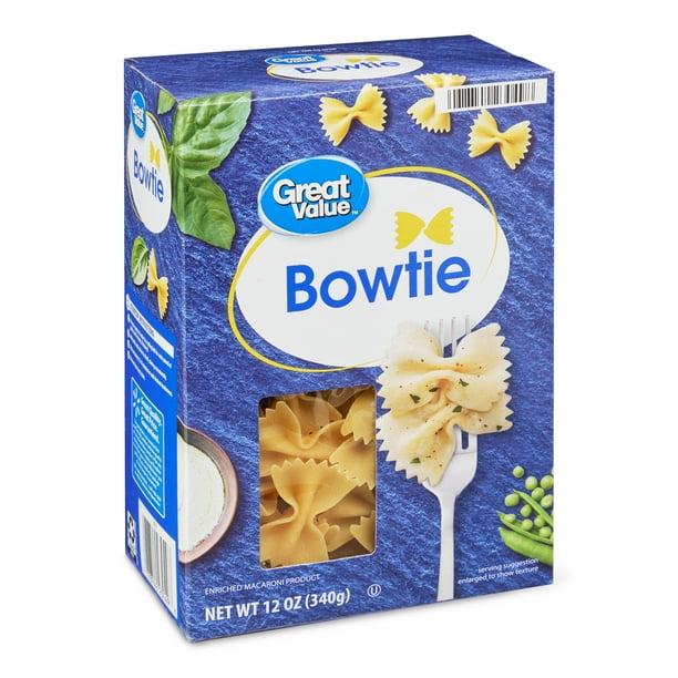 Great Value Bowties Pasta, 12 oz