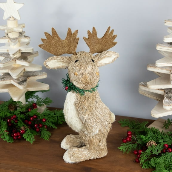 Northlight Woodland Standing Moose Christmas Figure - 14"