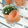 thumbnail image 5 of Topboutique 6 Pack Ceramic Hooks Flower Pot Holder Plant Hanger Hook Stainless Steel Pot Hangers Wall Hanging Flower Pot Hooks Fence Flower Pot Hooks for Indoor and Outdoor Plants, 5 of 8