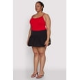 thumbnail image 3 of Womens Plus Size Bubble Hem Mini Skirt, 3 of 5