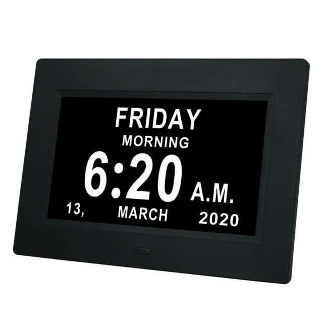Reloj de día y fecha para personas mayores, relojes para ancianos, reloj para personas con demencia, reloj calendario digital para personas mayores