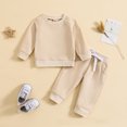 thumbnail image 2 of Gerichy Baby Boys Fall Outfits Set 2PCS Outfits Clothes Set For Boys Clothes Solid Pullover Long Sleeve Sweatshirt Sweatpant Toddler Boys Girls Long Sleeve Solid T Shirt Pullover Tops Pants Outfits, 2 of 4