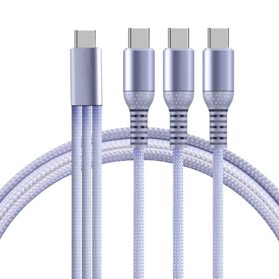 3 in 1 Type C Charging Cable Triple Port Fast Chargers 3 in 1 USB C Splitter Cable for Phones Tablets Gaming Devices