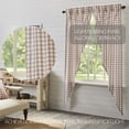 thumbnail image 2 of VHC Brands Annie Buffalo Check Brown Prairie Panel Pair Set of 2, Long, 2 of 6