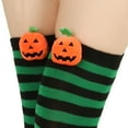 thumbnail image 5 of DQRPSEETB Women Halloween Socks Cartoon Devil Socks Over Knee Socks Striped Stockings Long Socks Silver, 5 of 6