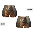 thumbnail image 3 of Sikiie Jungle Meditating Lion Print Workout Shorts Women Scrunch Butt Gym Shorts Seamless High Waist Tummy Control Yoga Biker Athletic Shorts, 3 of 5