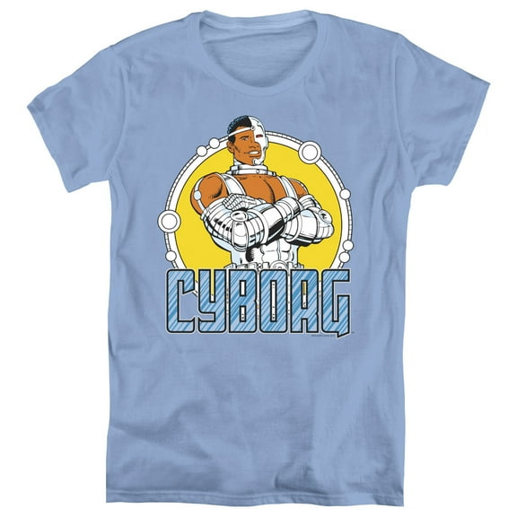 DC Comics Cyborg S/S Women's T-Shirt Carolina Blue