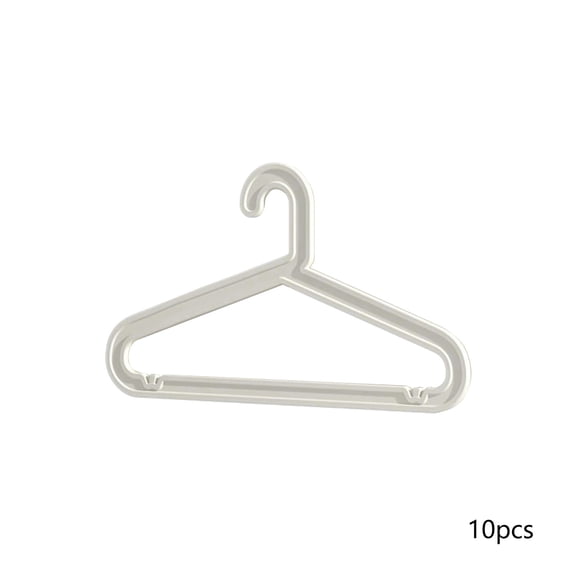 10 Pack Plastic Clothing Hangers - Durable Slim Space-Saving Adult Hangers for Shirts, Jackets, Pants, Dresses & Accessories - Black