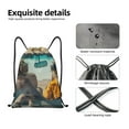 thumbnail image 4 of Daiia Desert Monkeys Drive Pattern Drawstring Backpack, Gym Bag, Lightweight Backpack, Water-Resistant Bag Travel Sports Backpack, Fitness Bag, Yoga Bag-Small, 4 of 6