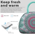 thumbnail image 3 of Reusable Mandala Lnsulated Lunch Bag for Women & Men - Leakproof Water-Resistant Cooler Tote, Large Capacity for Work,Travel,Picnic,Beach & Office., 3 of 4