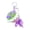 Purple, variant on Portable Keychain Hand-Crocheted Wool Rose Petal Mini Bouquet Decoration Keychain Pendant Bags Backpacks Accessory