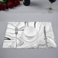 thumbnail image 2 of MKHERT Abstract Marble Stone Black Gray and White Placemats Table Mats for Dining Room Kitchen Table Decoration 12x18 inch,Set of 4, 2 of 4