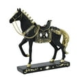 thumbnail image 1 of Estatua de caballo Escultura de caballo Resina Regalo de inauguración de la casa Colección Animal realista Negro, 1 of 7