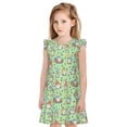 thumbnail image 1 of Balery Spring Gnomes Camisón de princesa para niñas, pijama de algodón con mangas abullonadas, suave y bonito.-Small, 1 of 6