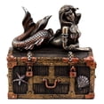 thumbnail image 2 of Ebros Bronzed Mermaid Nerida Resting On Sunken Treasure Jewelry Box Figurine 5.25"L Decorative Trinket Keepsake, 2 of 6