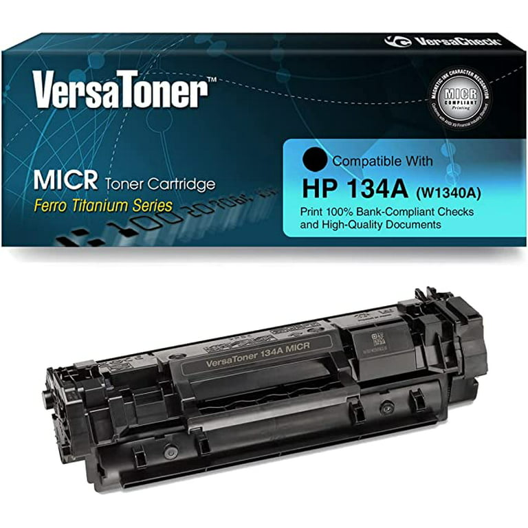 VersaToner 134A (W1340A) MICR Toner Cartridge for Check Printing - Compatible with Laserjet M209 Series, M234 M236 Series Printers, Black - Walmart.com